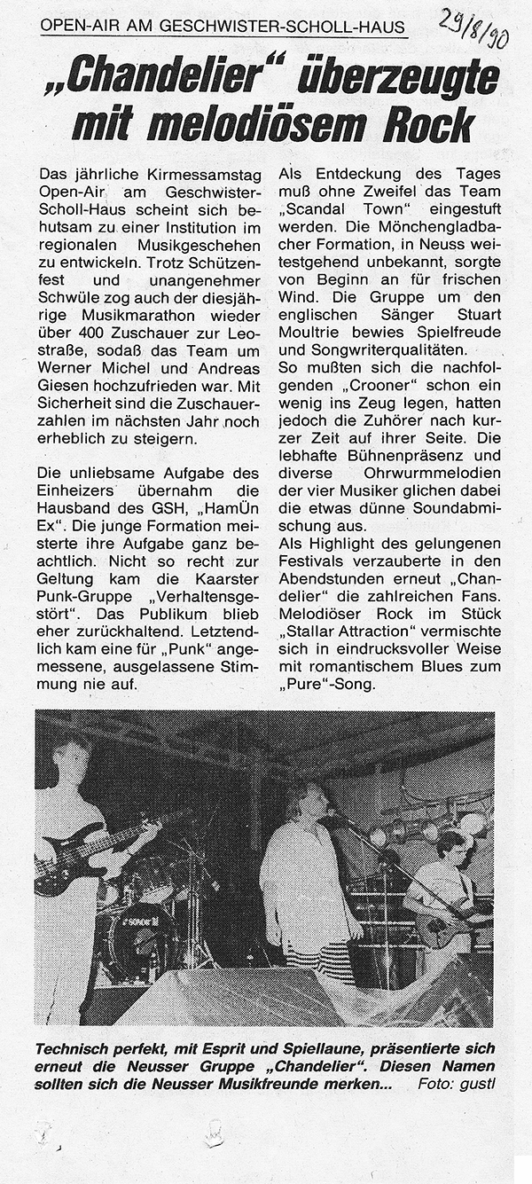 Chandelier überzeugte mit melodiösem Rock CHANDELIER